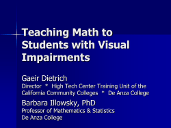 Tips for Interacting with Blind and Visually Impaired People