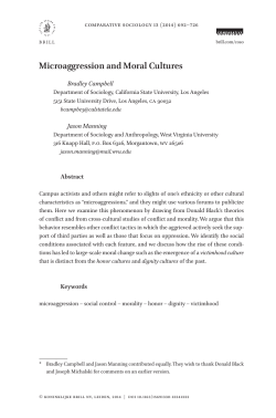 Microaggression and Moral Cultures