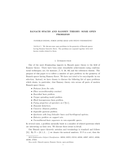 BANACH SPACES AND RAMSEY THEORY: SOME OPEN
