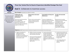 Goal 3: Collaborate to maximize success