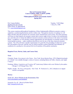 Introduction to Philosophical Problems of Economic Justice