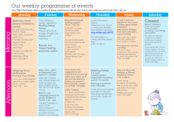 Baby Clinic ( ICC) at Integrated Care Centre 1 &ndash; 2.30pm Meet other