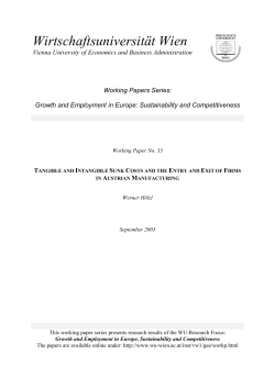 Tangible and intangible sunk costs and the entry and exit