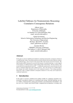 Labelled Tableaux for Non-monotonic Reasoning