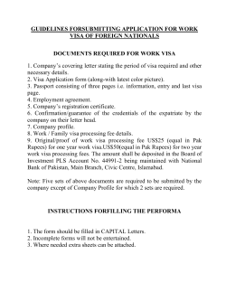 2. Visa Application form - the Board of Investment