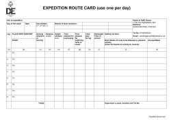 Route Card - Army Cadets