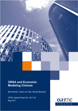 orsa and economic modeling choices