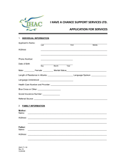 doc - I Have A Chance Support Services