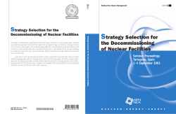 Strategy Selection for the Decommissioning of Nuclear Facilities