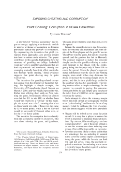 Point Shaving: Corruption in NCAA Basketball