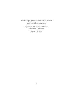 Bachelor projects for mathematics and mathematics