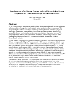 Describing Climate Change Impacts on Vegetation: Proof of