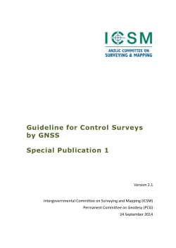 Standard for Australian Survey Control
