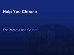 Help You Choose - Sprowston High School