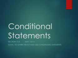 10.3 Conditional Statements ppt File
