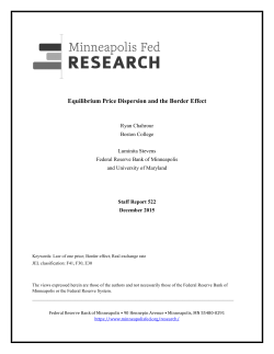 Equilibrium Price Dispersion and the Border Effect