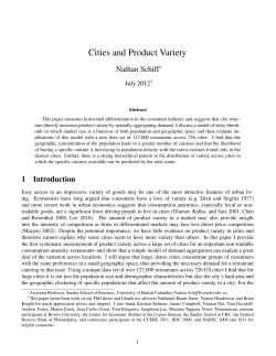 Cities and Product Variety