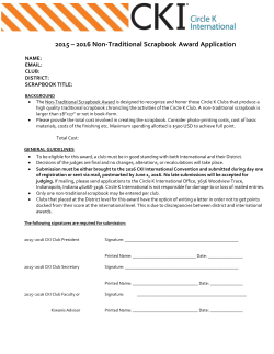 Club Non-Traditional Scrapbook Award