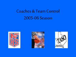 Coaches and Team Control