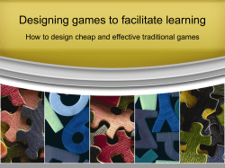 Learning games design template