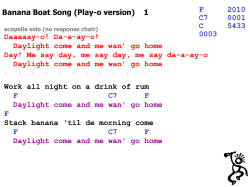 Banana Boat Song Play-o