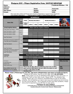 Draigcon 2006 – Player Registration Form