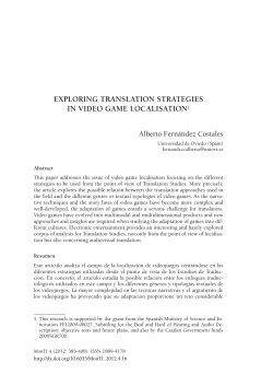 Exploring Translation Strategies in Video Game