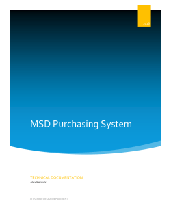 MSD Purchasing System