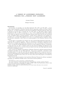 A VERSION OF LANDWEBER`S FILTRATION THEOREM FOR vn