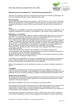 separate terms and conditions for the awards