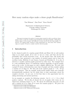 How many random edges make a dense graph hamiltonian?