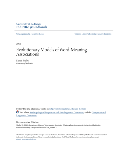 Evolutionary Models of Word-Meaning Associations