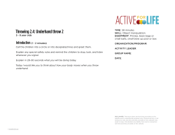 Throwing 2.4: Underhand throw 2