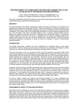 the development of a game-based teaching and learning tool to aid