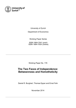The Two Faces of Independence: Betweenness and