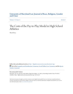 The Costs of the Pay-to-Play Model in High School Athletics