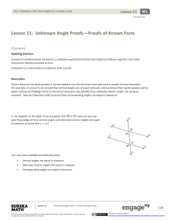 Geometry Module 1, Topic B, Lesson 11: Student Version