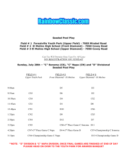 Seeded Pool Play Field # 1 Forestville Youth Park (Upper Field