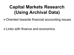 Capital Markets Research