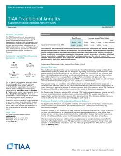 TIAA Traditional Annuity