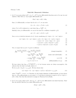 Homework 2 Solutions 1. Let U be an open subset in R