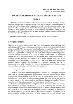 on the goodman`s fatigue safety factor