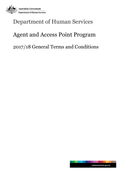 2017/18 Agent and Access Points General Terms