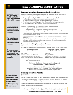 IESA Coaching Education Requirements