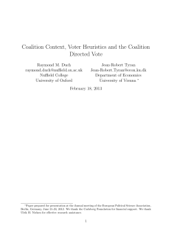Coalition Context, Voter Heuristics and the