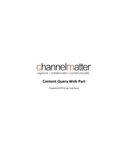 Configuring the Content Query Web Part to display library contents