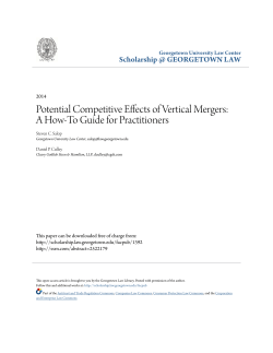 Potential Competitive Effects of Vertical Mergers