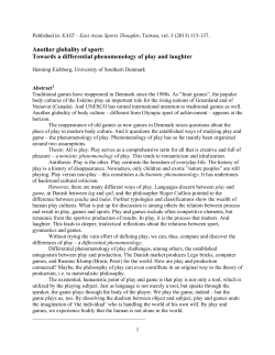 Another globality of sport: Towards a differential