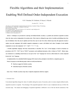 Enabling Well Defined Order