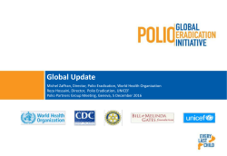 20160912 SC Polio Post-certification Strategy Meeting Readout v0.1